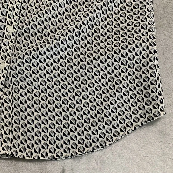 Talbots Nantucket Sleeveless Shirt Small Geometric Print Button Down - Picture 5 of 9